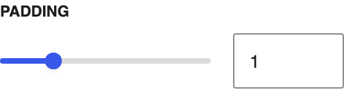 Padding setting in the block editor sidebar