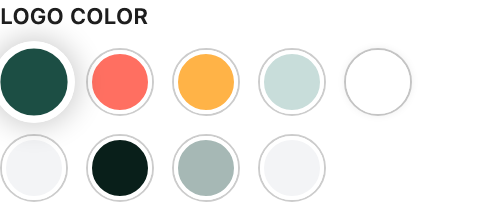 Logo Color setting in the block editor sidebar