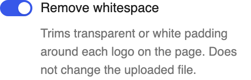 Remove whitespace setting in the block editor sidebar