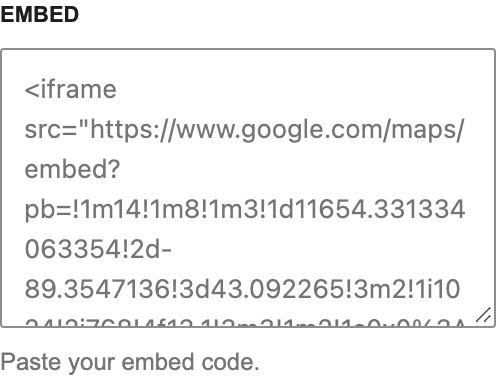 Embed setting in the block editor sidebar