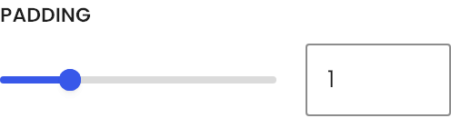Padding setting in the block editor sidebar