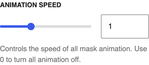 Animation Speed setting in the block editor sidebar