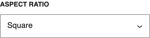 Aspect Ratio setting in the block editor sidebar