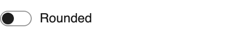 Rounded setting in the block editor sidebar