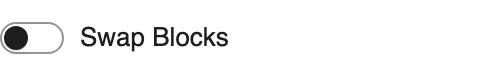 Swap Blocks setting in the block editor sidebar