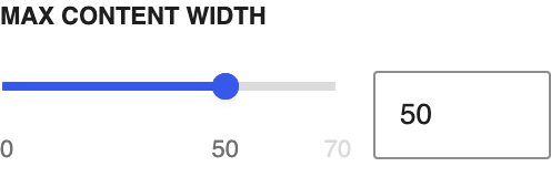 Max Content Width setting in the block editor sidebar