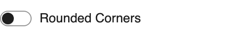 Rounded Corners setting in the block editor sidebar