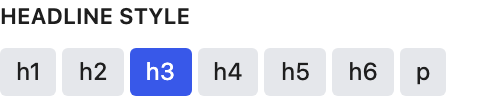 Headline Style setting in the block editor sidebar