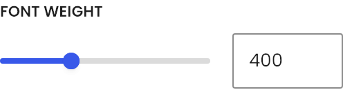 Font Weight setting in the block editor sidebar