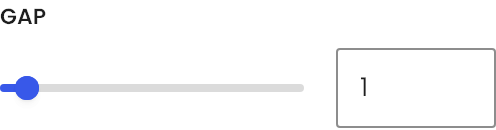 Gap setting in the block editor sidebar