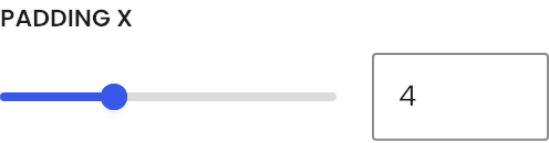 Padding X setting in the block editor sidebar