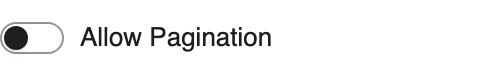 Allow Pagination setting in the block editor sidebar