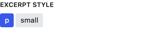 Excerpt Style setting in the block editor sidebar