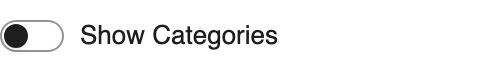 Show Categories setting in the block editor sidebar