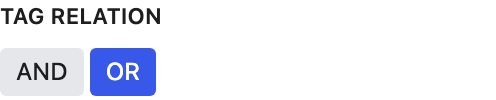 Tag Relation setting in the block editor sidebar