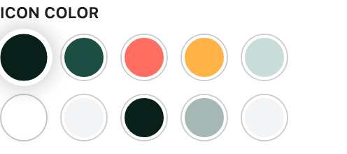 Icon Color setting in the block editor sidebar