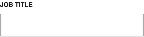 Job Title setting in the block editor sidebar
