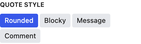 Quote Style setting in the block editor sidebar