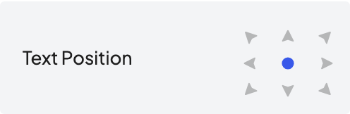 Text Position setting in the block editor sidebar
