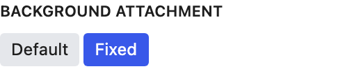 Background Attachment setting in the block editor sidebar