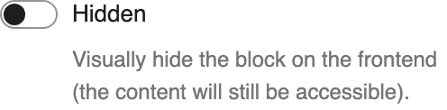 Hidden setting in the block editor sidebar