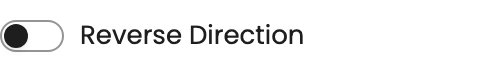 Reverse Direction setting in the block editor sidebar