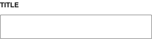 Title setting in the block editor sidebar