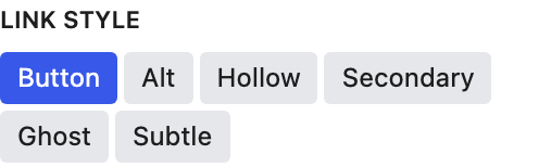 Link Style setting in the block editor sidebar