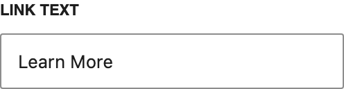 Link Text setting in the block editor sidebar