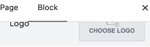 Logo setting in the block editor sidebar
