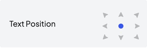 Text Position setting in the block editor sidebar
