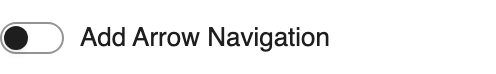 Add Arrow Navigation setting in the block editor sidebar