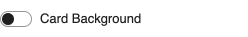 Card Background setting in the block editor sidebar