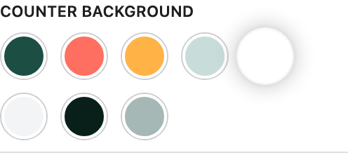 Counter Background setting in the block editor sidebar