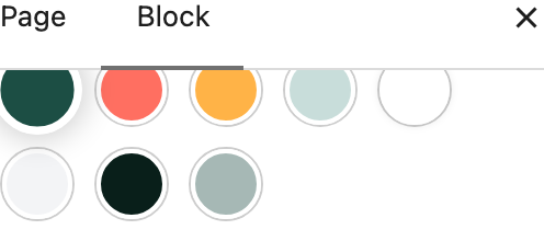 Counter Outline Color setting in the block editor sidebar