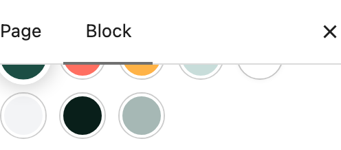 Counter Text Color setting in the block editor sidebar