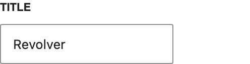 Title setting in the block editor sidebar