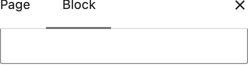 Headline setting in the block editor sidebar