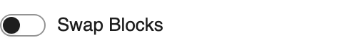 Swap Blocks setting in the block editor sidebar
