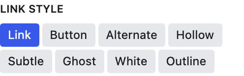 Link Style setting in the block editor sidebar