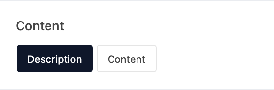 Content setting in the block editor sidebar
