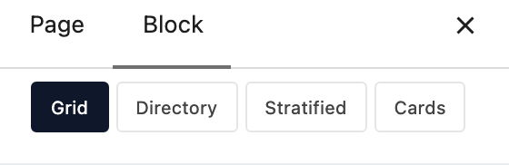 Layout setting in the block editor sidebar