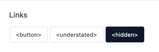 Links setting in the block editor sidebar