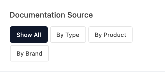 Documentation Source setting in the block editor sidebar