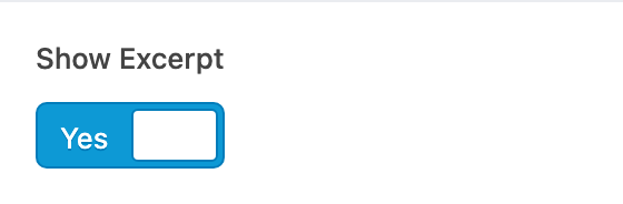 Show Excerpt setting in the block editor sidebar