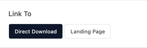 Link To setting in the block editor sidebar