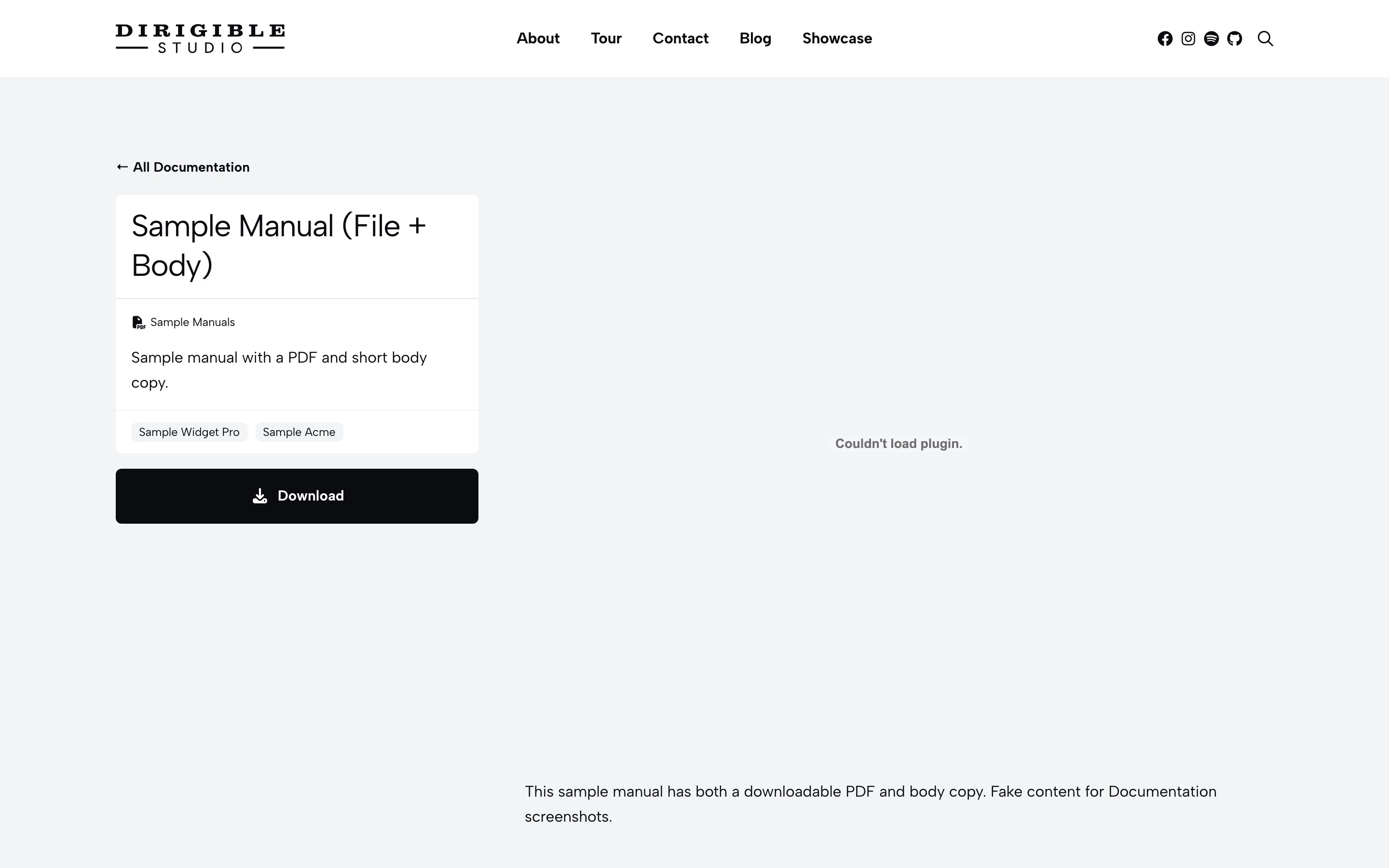 A documentation page with file preview and body copy.