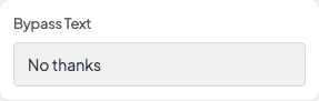 Bypass Text setting in the block editor sidebar