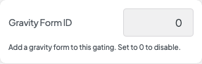 Gravity Form ID setting in the block editor sidebar