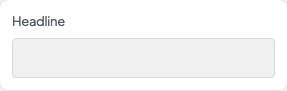 Headline setting in the block editor sidebar